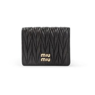 Miu Miu Wallets & Cardholders, female, Black, Size: ONE SIZE Small Matelass&eacute; Nappa Leather Wallet