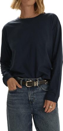 Favorite Daughter The Everyday Long Sleeve Top in Navy at Nordstrom, Size X-Small