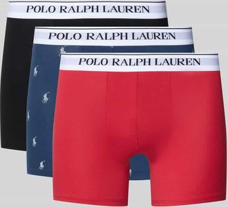 Ralph Lauren Boxershorts mit elastischem Logo-Bund im 3er-Pack in Blau, Größe XXL