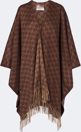 Max Mara Fringed camel hair shawl