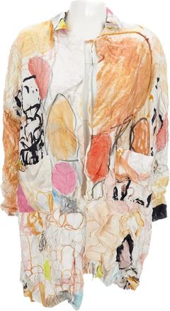 Daniela Gregis tied-waist printed blouse - women - Silk - One Size - White