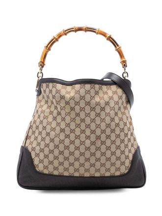 Gucci 2016-2025 GG Canvas Bamboo Diana satchel - women - Canvas - One Size - Brown