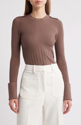Reiss Vaux Rib Sweater in Mink at Nordstrom Rack, Size X-Large