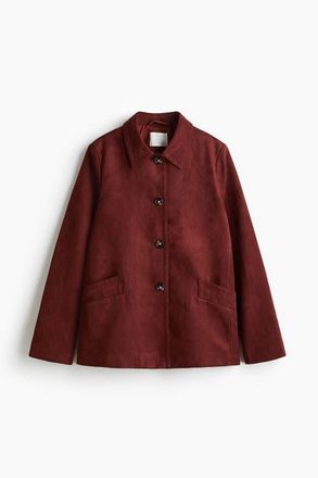 H&M Collared Jacket in Dark Red at Nordstrom, Size Xx-Large