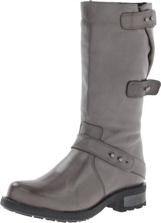 Eric Michael Womens Carlotta Motorcycle Boot In Grey