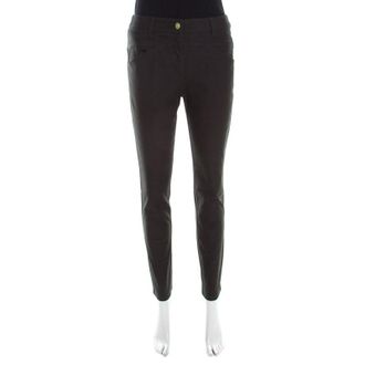 Escada Forest Green Stretch Denim Teresa Straight Leg Jeans