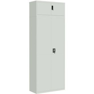 vidaXL Armario Archivador De Acero Gris Claro 90x40x240 Cm Vidaxl