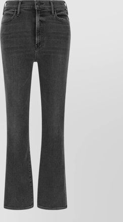 Mother denim high-rise flared ankle jeans