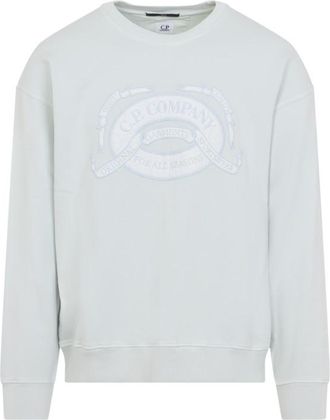 C.P. Company Light Blue Logo Sweatshirts