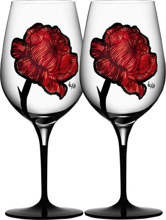 Kosta Boda Tattoo Wine Glass (pair)