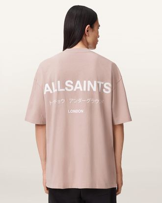 AllSaints Cotton Underground Oversized Crew Neck T-Shirt, Size: XS