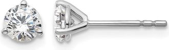 Diamond2Deal 14k Gold 2/3 ct Round Lab Grown Diamond Stud Earrings VS Clarity, D-E Color