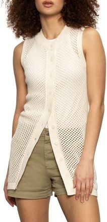 Sanctuary Open Stitch Longline Cotton Vest in Macrame at Nordstrom, Size X-Small