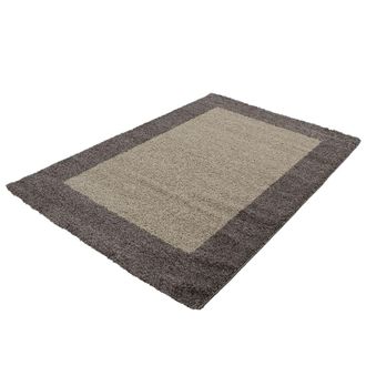 Nazar Rugs Alfombra shaggy bicolor para sal&oacute;n Topo-80x150