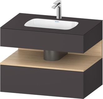 Duravit Qatego Lavabo Encastrado Con Base De Lavabo Consola, - Duravit