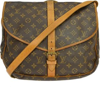 Louis Vuitton Saumur Messenger Monogram Canvas Brown Canvas Handbag (Pre-Owned)