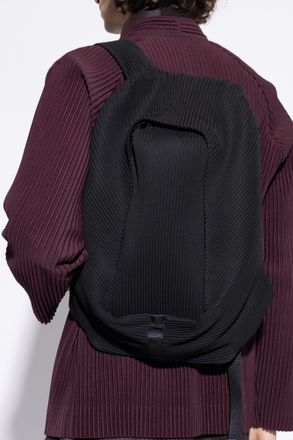Homme Plissé Issey Miyake Backpack With Pleated Effect, Mens, Black