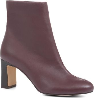 Jones Bootmaker Womens Letty Heeled Ankle Boots - Burgundy Leather - Size UK 3