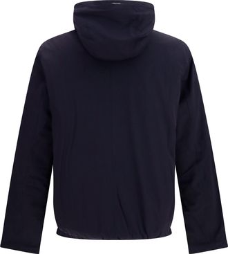 Herno Mens Hooded Zip Jacket Blu Scuro