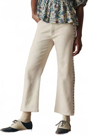 The Great. The Studded Wayne Jeans In Cream