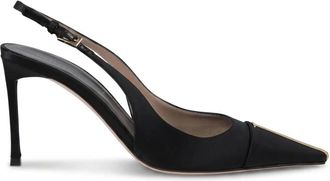 Tom Ford Schoenen, Dames, Zwart, 40 EU, Slingback Pumps met Kristalversiering
