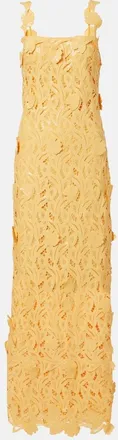 SIMKHAI Marenna broderie anglaise sequined gown