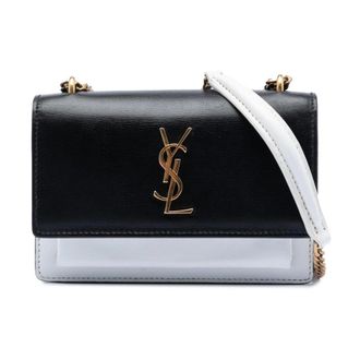 Saint Laurent Pre-owned Cross Body Bags, female, Black, Size: ONE SIZE Pre-owned Chain Detail Bag
