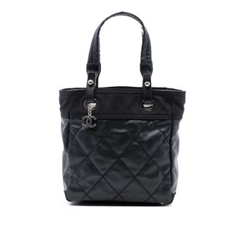 Chanel Tweedehands Kleine Gequilt Gecoate Canvas Paris Biarritz Tote