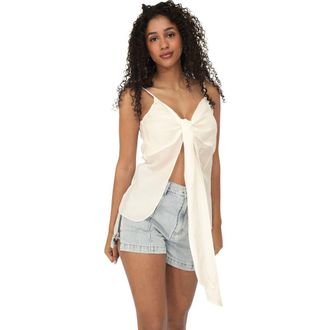 Belle & Bloom First Class Reversible Tie Top in White at Nordstrom, Size X-Small Au