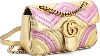 Gucci GG Marmont Flap Bag Matelasse Leather Small crossbody bag - Goud