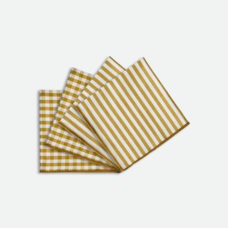 La Redoute Interieurs Set van 4 servetten, 30% gerecycled katoen, geweven-geverfd, SOIZIC