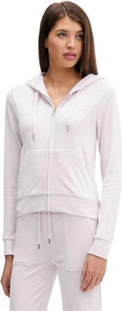 Juicy Couture Classic Velour Robertson Rits Hoodie - Dames - Vesten met rits - Paars - S - Polyester - Hoodies & sweatvesten