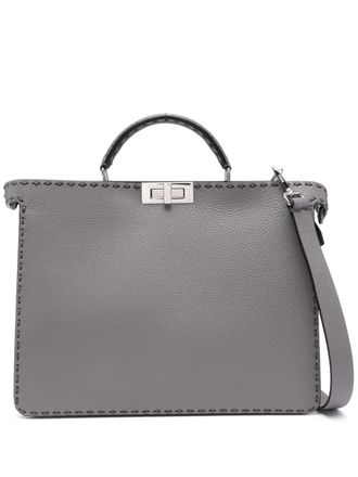 Fendi Peekaboo IseeU Selleria medium shopper - Grijs