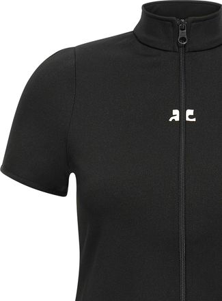 Courr&egrave;ges Womens Black Polyester Top