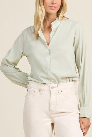 Trovata Rumi Blouse In Verde Micro Stripe