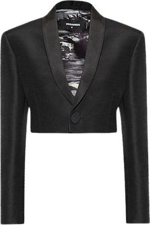 Dsquared2 Wollen Blazer - Dames - Blazers - Zwart - XS - Wol - Jassen