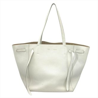 Celine White Leather Tote Bag (Pre-Owned)