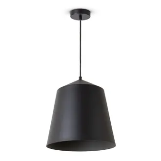 Paco Home Paco Home - L&aacute;mpara Colgante Sal&oacute;n Suspensi&oacute;n Mesa Comer Cocina Pantalla Industrial L&aacute;mpara Colgante - Negro, Gris (&oslash;32.5 Cm)