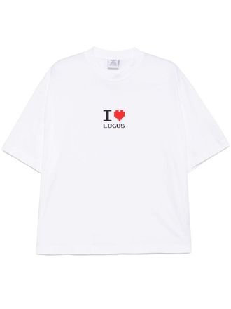 VETEMENTS graphic-print T-shirt - women - Cotton - M - White