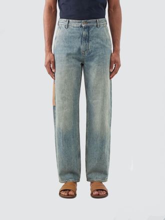 Loewe Jeans straight fit a vita media in denim di cotone a cinque tasche