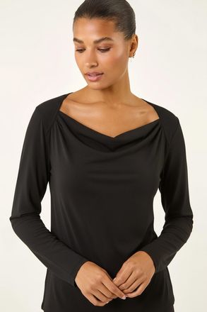 Roman Cowl Neck Premium Stretch Top