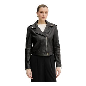 A|X Armani Exchange Dames, Jassen, Zwart, Maat: L Leer