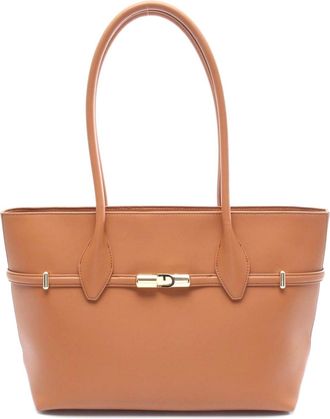 Furla Leather Tote Bag Brown