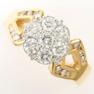 C&A White Gold Yellow Gold White Gold (14K) Yellow Gold (14K) Band Ring (Pre-Owned)