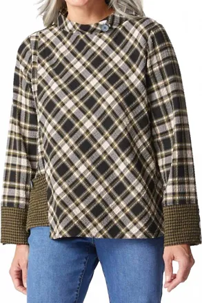 Habitat Girl Gone Plaid Top In Green