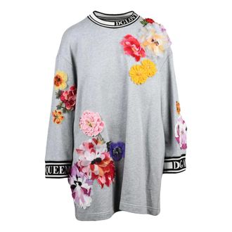 Dolce & Gabbana Dames, Sweatshirts & Hoodies, Grijs, Maat: M Katoen