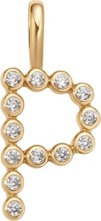 Made by Mary CZ Poppy Charm in Gold Vermeil Initial P at Nordstrom