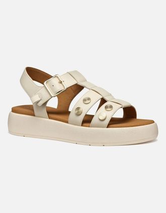 Geox Womens D Camalei Womens Studded Sandals - White - Size: 7.5