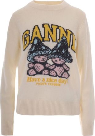 Ganni Donna, Maglie, Bianco, M, new