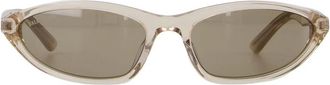 Balenciaga Bb 0402S Zonnebrillen - Dames - Zonnebrillen - Beige - 59 MM - Accessoires